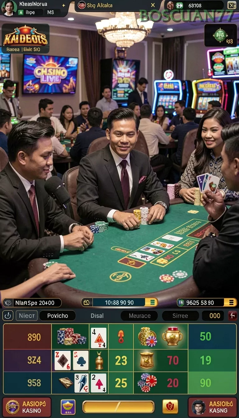 Cuplikan layar BOS5000 — menu navigasi